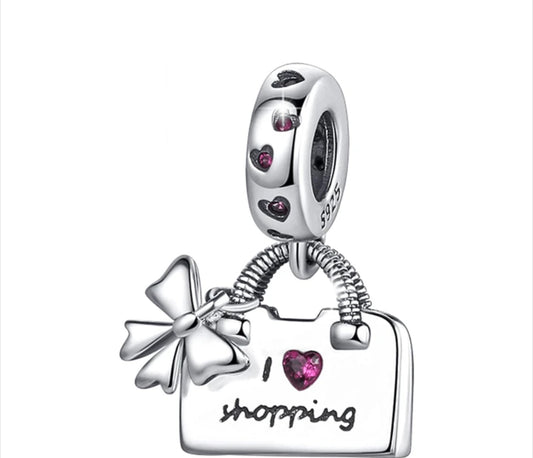 Shopping love charm 925 Sterling Silver