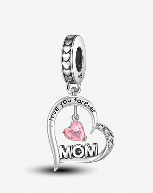 Mom Charm 925 Sterling Silver